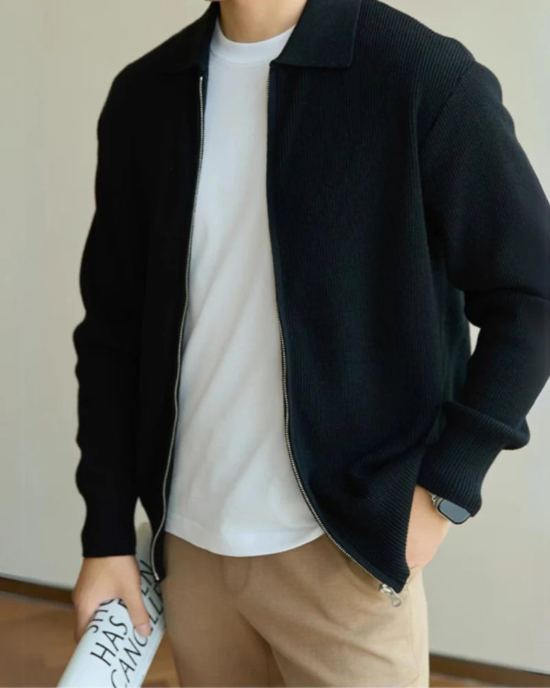 100% Premium Wool zip-sweater
