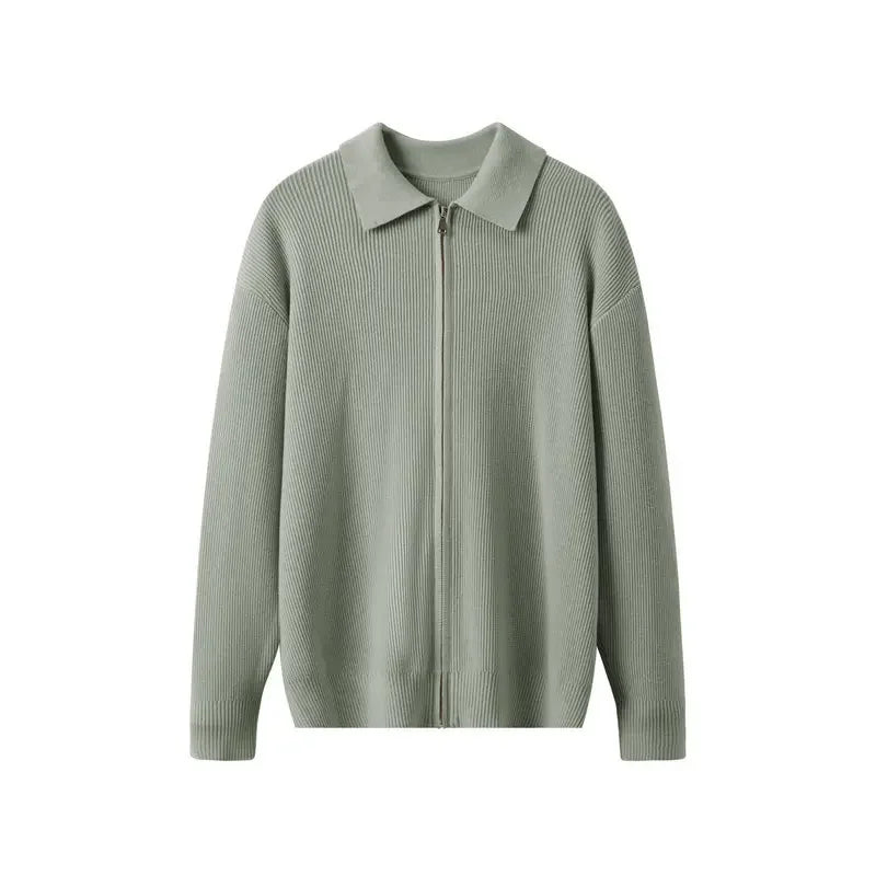100% Premium Wool zip-sweater